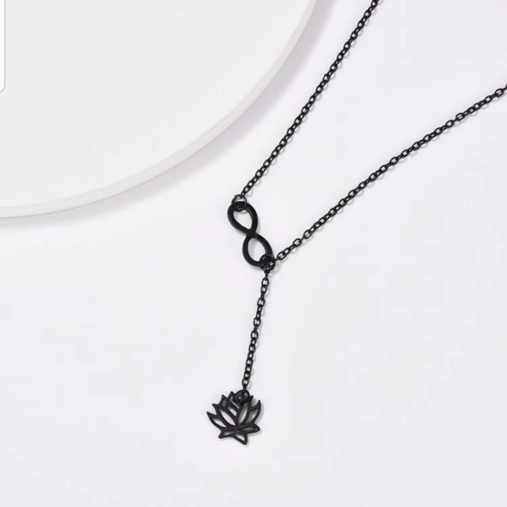 *Malia* Lotus Infinity Necklace - Picture 2 of 5